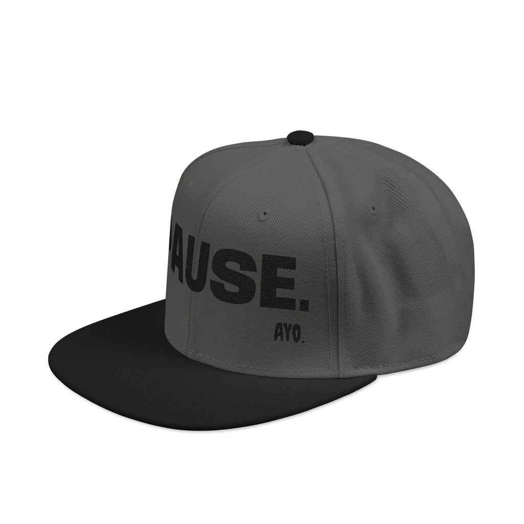 PAUSE Snapback Hat — Minimalist Embroidered Everyday Cap