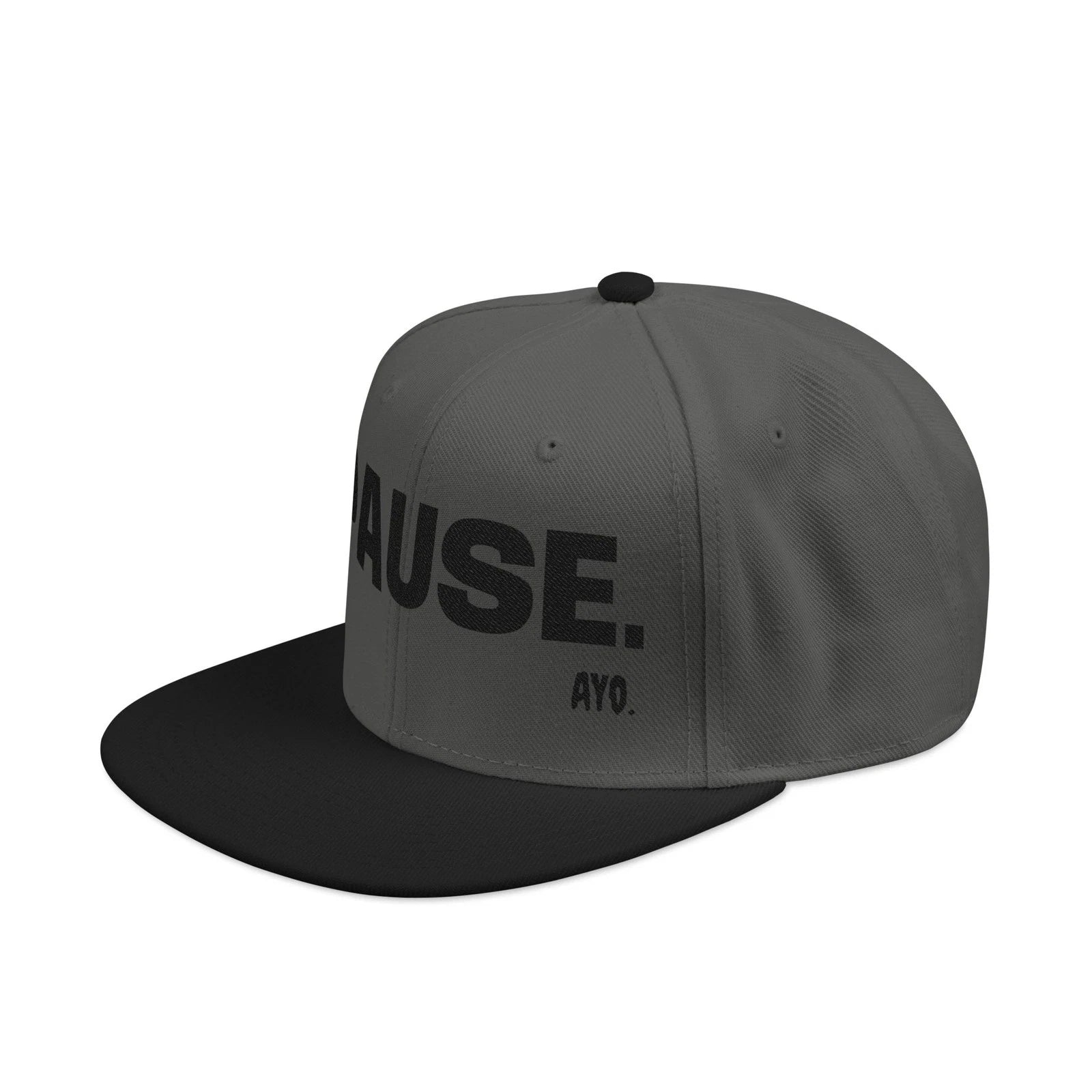 PAUSE Snapback Hat — Minimalist Embroidered Everyday Cap